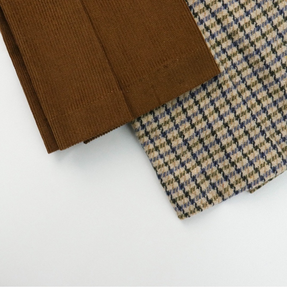 Thom Browne Brown and Plaid Mixed-Pleat Mini Skirt - Picture 3 of 8